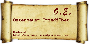 Ostermayer Erzsébet névjegykártya